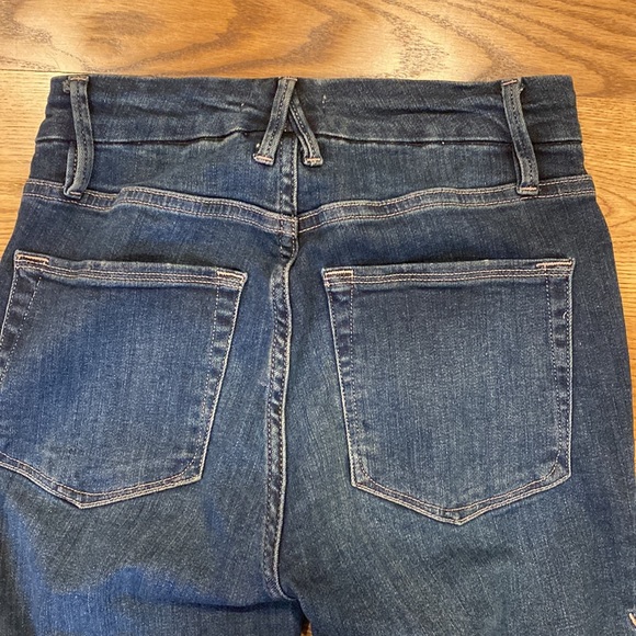 Womens Good American Good Legs crop 0/25 jeans distressed normcore - Picture 8 of 15